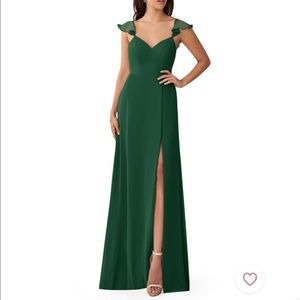 Azazie Everett Bridesmaid dress in “Dark Green”